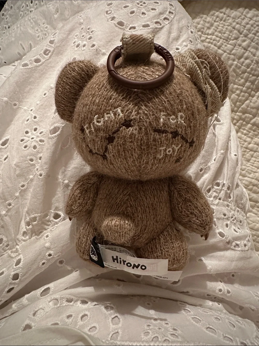Plush Bear Pendant - Neutral Tones, Hirono Road Journal, POP MART, Woven Woods